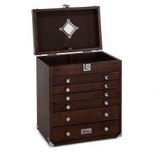 GI-T16-D - Dark Oak 6-Drawer Collector's Chest